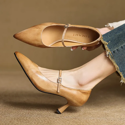 Selene Genuine Leather Pumps