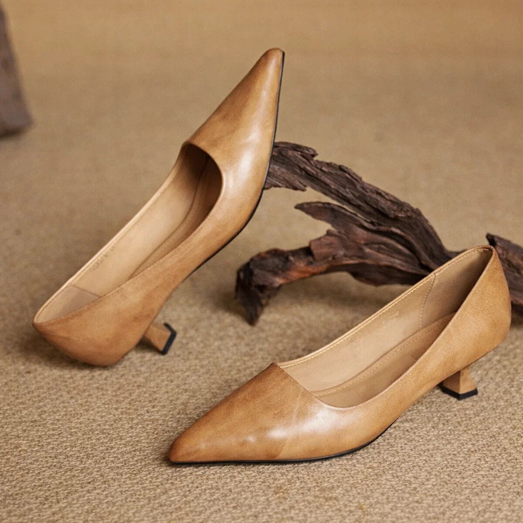 Loria Genuine Leather Heels