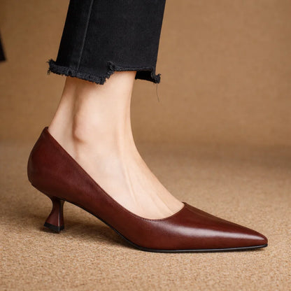 Loria Genuine Leather Heels