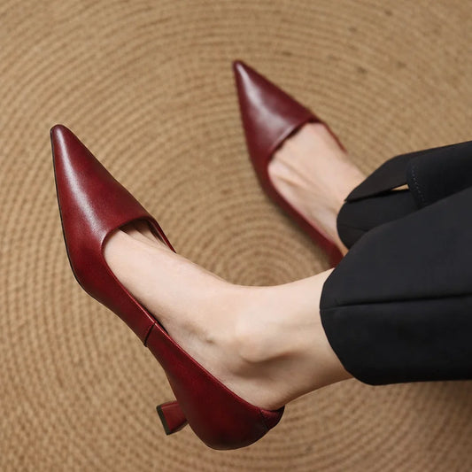 Loria Genuine Leather Heels
